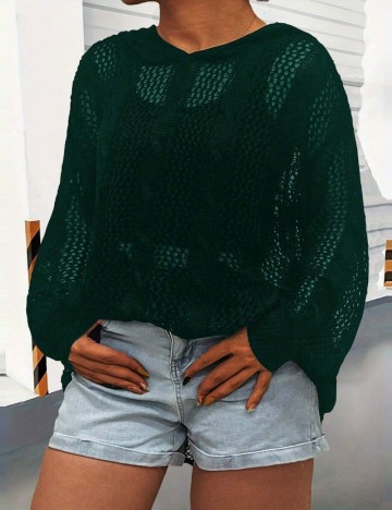 Bluză Shein Curve+, verde