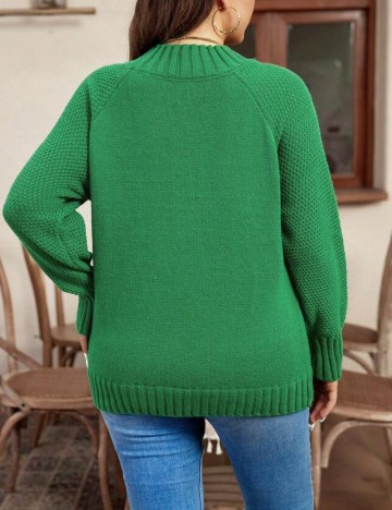 Pulover Shein Curve+, verde