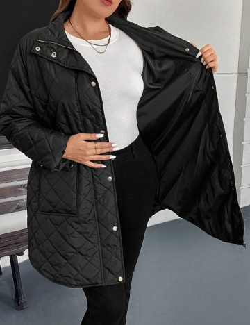 Geacă Shein Curve+, negru