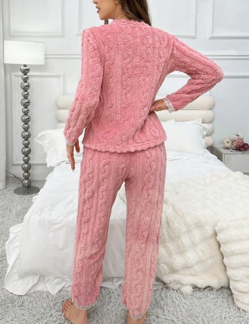 Compleu pijamale Shein, roz