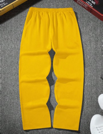 Pantaloni Shein MANFINITY, galben