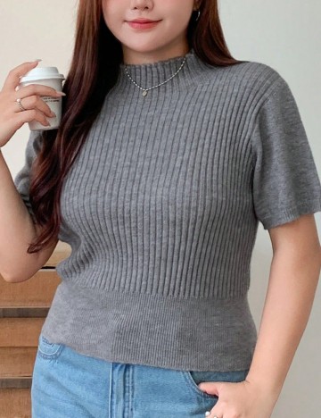 Tricou Shein DAZY, gri