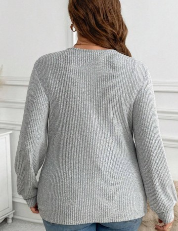 Pulover Shein Curve+, gri
