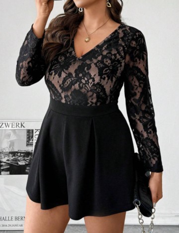 Salopetă scurtă Shein Curve+, mix culori