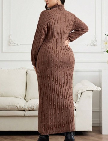 Rochie maxi Shein Curve+, maro