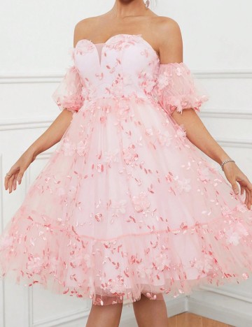 Rochie mini Shein Belle, roz