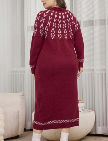 Rochie maxi Shein Curve+, vișiniu