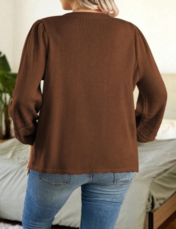 Pulover Shein Curve+, maro