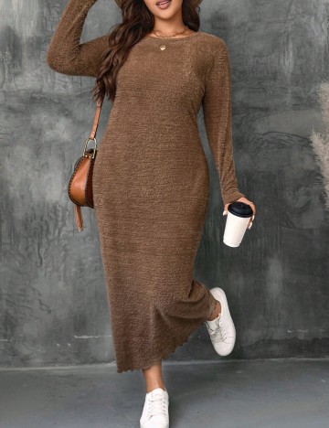 Rochie maxi Shein Curve+, maro
