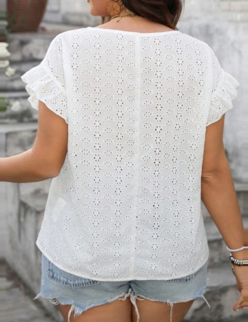 Tricou Shein Curve+, alb