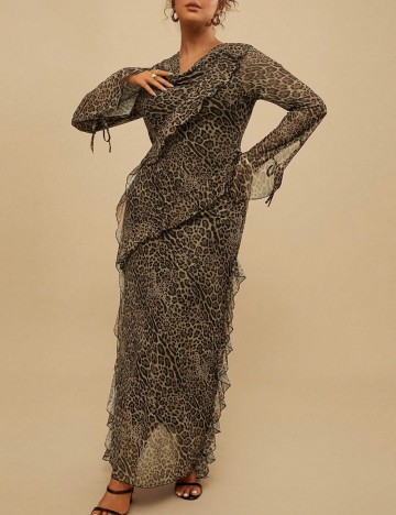 Rochie maxi Shein Curve+, mix culori