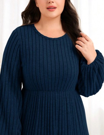 Rochie midi Shein Curve+, albastru