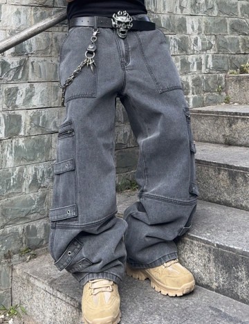 Jeans Shein MANFINITY, gri