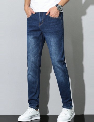 Jeans Shein MANFINITY, albastru