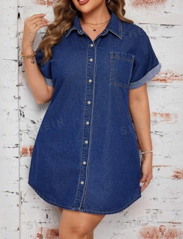 Rochie de blugi Shein Curve+, albastru