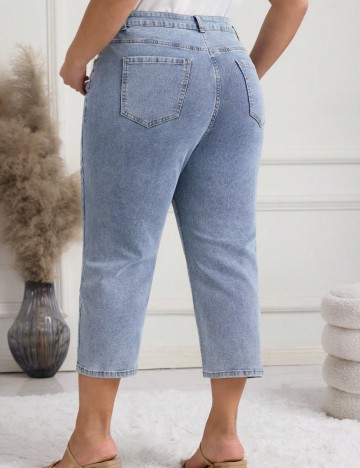 Jeans Shein Curve+, albastru