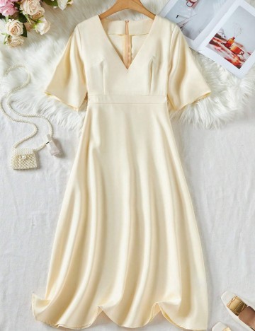 Rochie midi Shein, crem