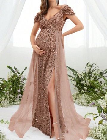 Rochie de ocazie Shein, kaki