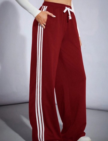 Pantaloni Shein Curve+, roșu