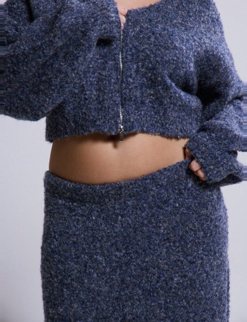 Fustă maxi Shein Curve+ MUSERA, albastru
