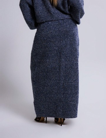 Fustă maxi Shein Curve+ MUSERA, albastru