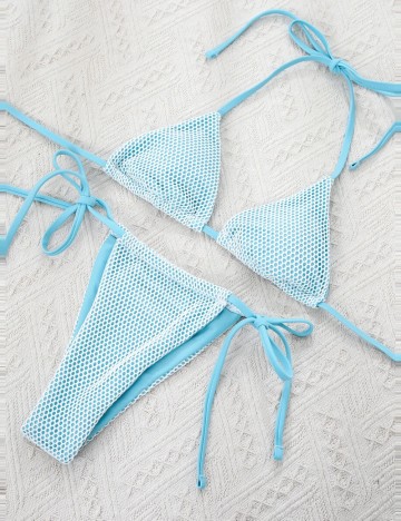 Costum de baie Shein, albastru