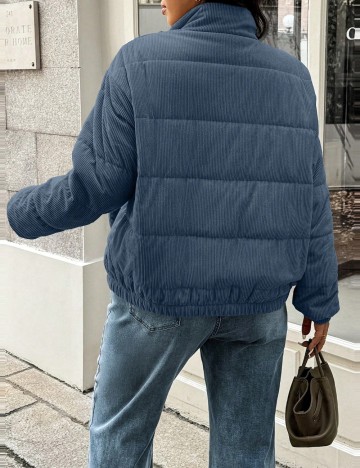 Geacă Shein Curve+, albastru