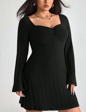 Rochie mini Shein Curve+, negru