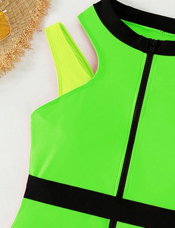 Costum de baie întreg Shein, neon