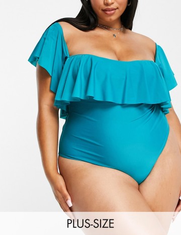Costum de baie întreg ASOS, albastru