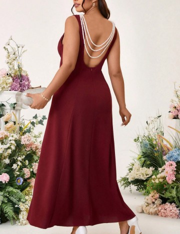 Rochie maxi Shein Curve+, vișiniu