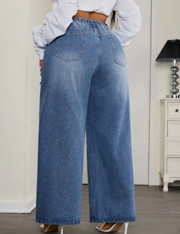 Jeans Shein Curve+, albastru