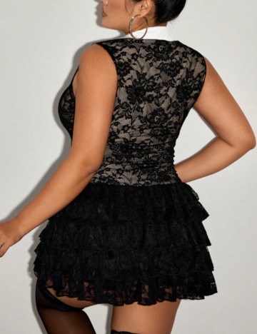 Rochie mini Shein Curve+, negru