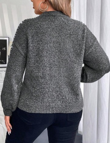 Pulover Shein Curve+, gri
