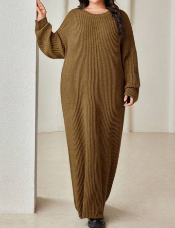 Rochie maxi Shein Curve+, maro