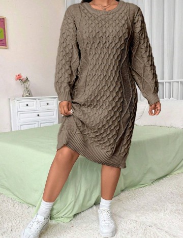 Rochie midi Shein Curve+, maro