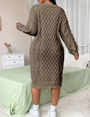 Rochie midi Shein Curve+, maro