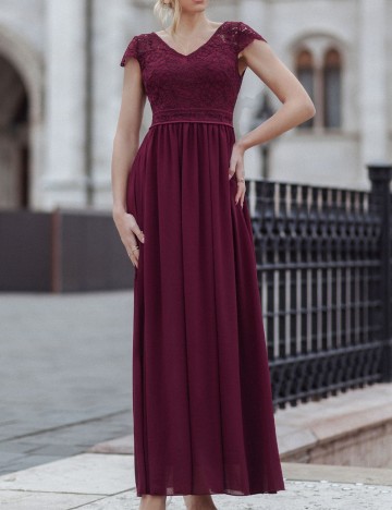 Rochie maxi Shein MIUSOL, vișiniu