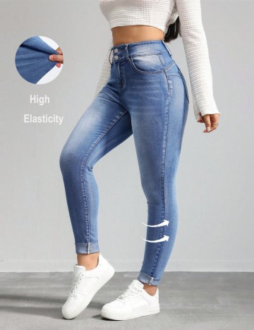 Jeans Shein, albastru