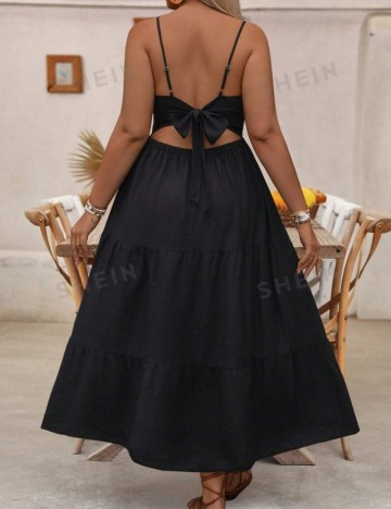 Rochie maxi Shein Curve+, negru