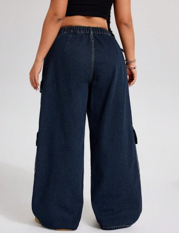 Jeans Shein Curve+, albastru