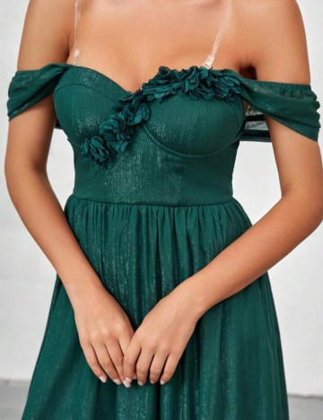 Rochie de ocazie Shein Belle, verde