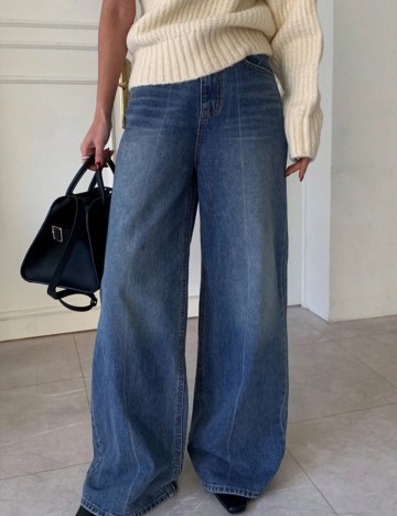Jeans Shein DAZY, albastru