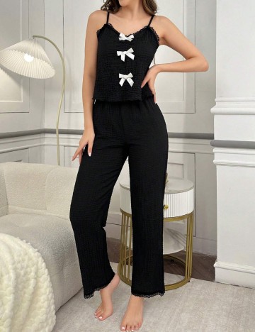 Set pijamale Shein, negru