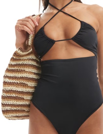 Costum de baie întreg ASOS, negru