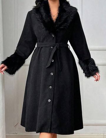 Palton Shein Curve+, negru