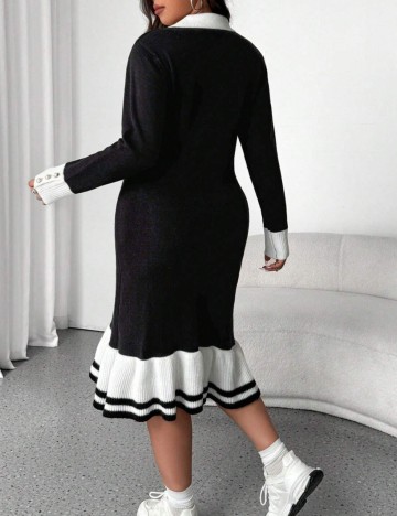 Rochie midi Shein Curve+, mix culori