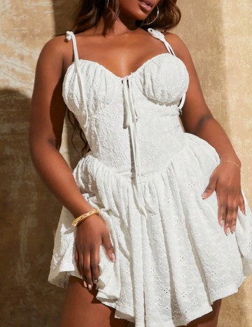 Rochie mini Shein Curve+, alb