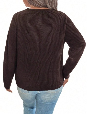 Pulover Shein Curve+, maro