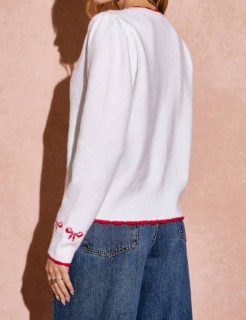 Cardigan Shein, alb